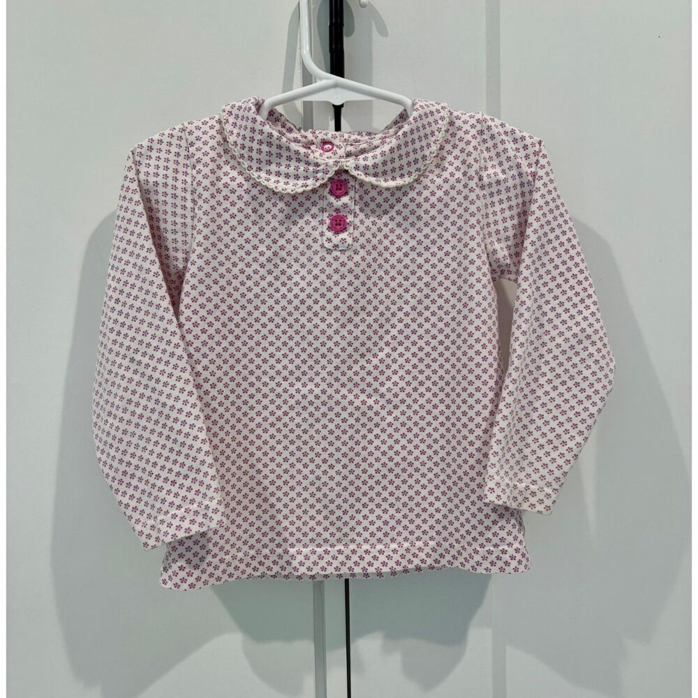 Baby Floral Long Sleeve Collar Top – 2–3 Months (JoJo Maman Bébé)